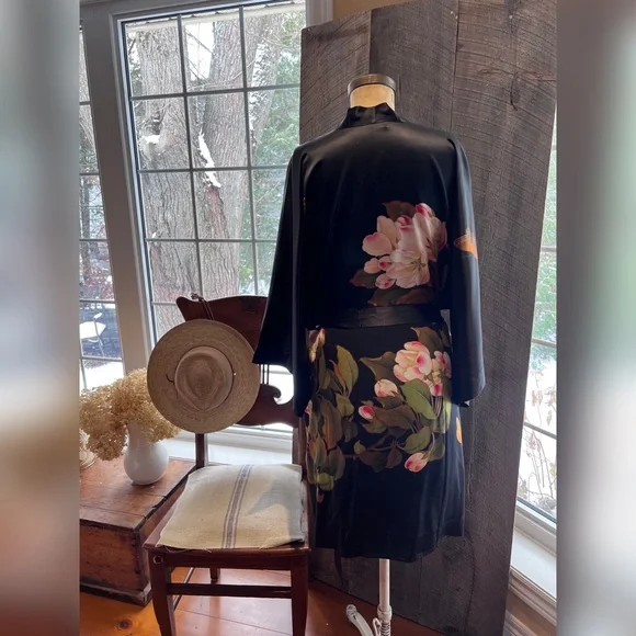 Silk Kimono Robe Plus Size - Picture 12 of 16